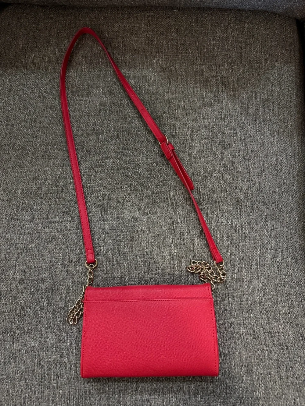 Steve Madden Red Saffiano Crossbody Wallet